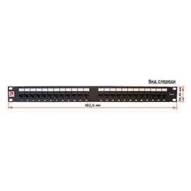  Патч-панель 19", 1U, 24 порта, UTP5e, RJ45/8P8C, 110/Krone/Dual, неэкранированная, TWT TWT-PP24UTP 