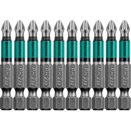  Биты KRAFTOOL 26122-2-50-10, PH2, 50мм, тип хвостовика E 1/4", 10шт в блистере 