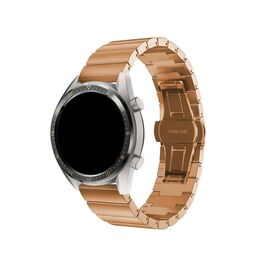  Ремешок - WB38 Металл блочный на застежке 22 мм универсальный (rose gold) (230539) 