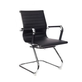  Кресло Бюрократ CH-883-LOW-V/BLACK низкая спинка черный искусственная кожа 