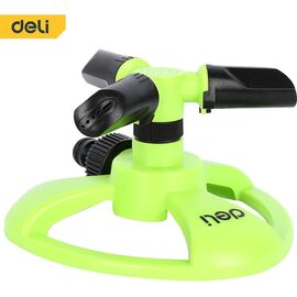  Дождеватель-разбрызгиватель Deli DL581301 круговой вращающийся 3-х сопловый 2 режима распыления, площадь орошения до 310кв.м 