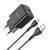  Адаптер Сетевой с кабелем Hoco N26 Maxim QC3.0 Micro (black) (213941) 