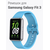  Ремешок для cмарт-часов Samsung Galaxy Fit 3 силиконовый, голубой (Самсунг Галакси Фит 3) 