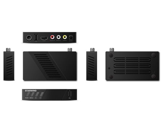  Ресивер DVB-T2 Starwind CT-140 черный DVB-T2/DVB-C/IPTV 