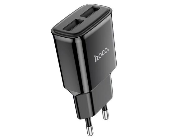  HOCO C88A/ Сетевое ЗУ/ 2 USB/ Выход: 12W/ Black 