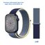  Ремешок нейлоновый Great Case Sport для Apple Watch 42/44/45/49 мм, 255мм, на липучке, синий+желтый (48) 